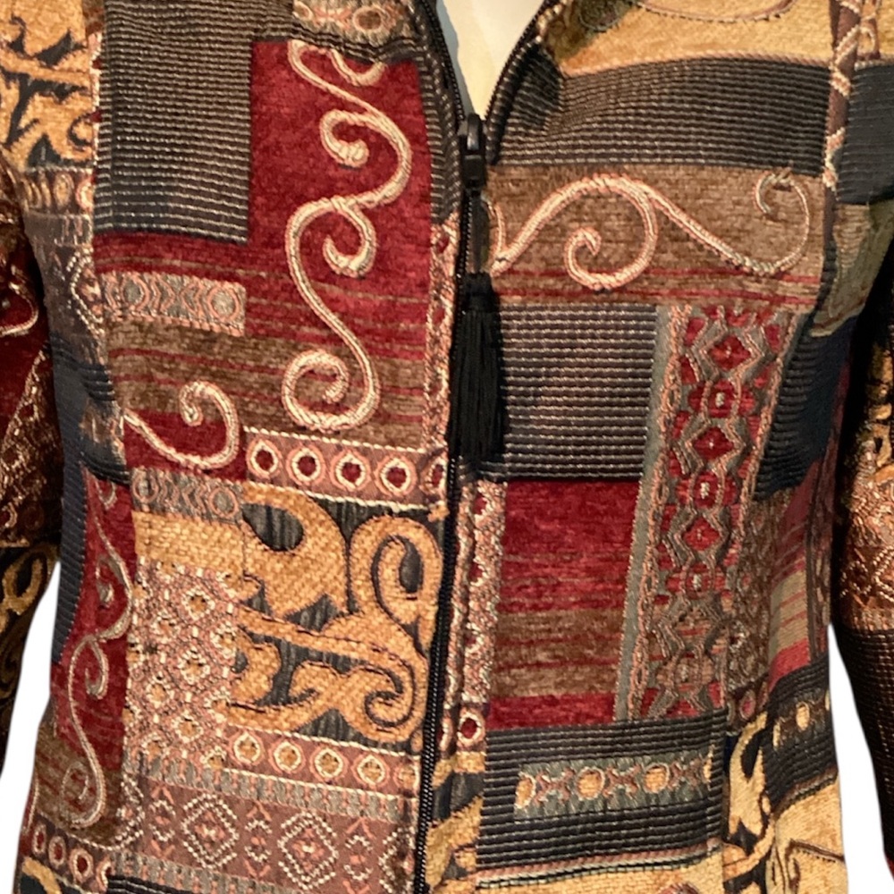 Renaissance Vintage Elegant Patchwork Women's Bla… - image 5